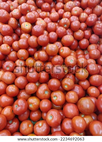 Stocks of tomatoes close up view