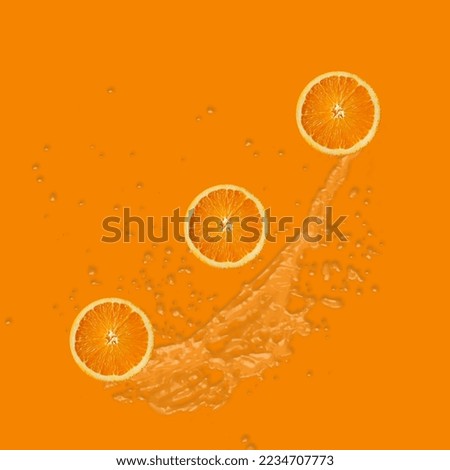 citrus fruits with splashes of water