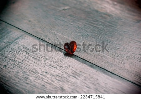 Heart shape on background in love concept for Valentine Day, small heart shape representing love