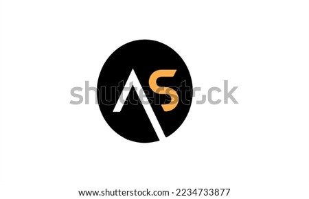 Initial Letter As Logo Design Vector Template. Creative Abstract AS  Letter Logo Design