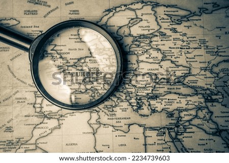 Europe on map background texture