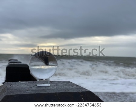 lens-ball near the ocean in Brighton  