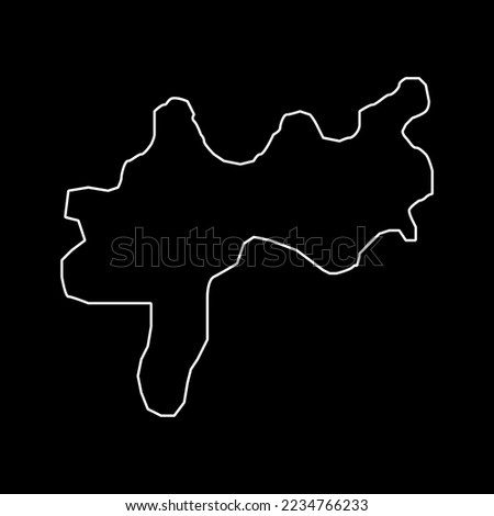 Basel-Stadt map, Cantons of Switzerland. Vector illustration.