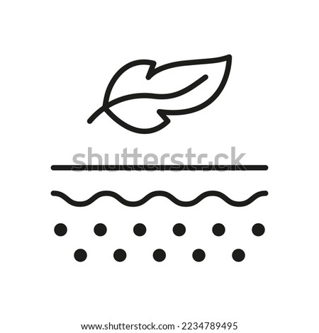 Soft Skin Line Icon. Cosmetic for Sensitive Skin, Lightweight Feather Linear Pictogram. Dermatologist Beauty Skincare Product Outline Icon. Editable Stroke. Isolated Vector Illustration. Royalty-Free Stock Photo #2234789495