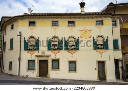 Historic palace of Miane, old town in Treviso province, Veneto, Italy