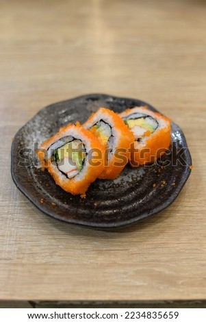 California Roll Sushi, Japanese Cuisine in Bangkok, Thailand, Asia