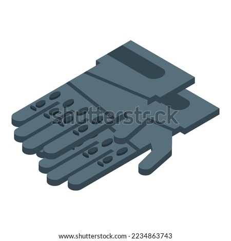 Gloves safety icon isometric vector. Gloves equipment. Biker cover