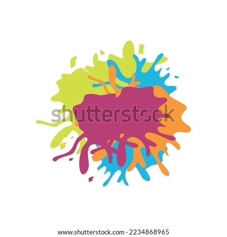 ink splash logo icon template
