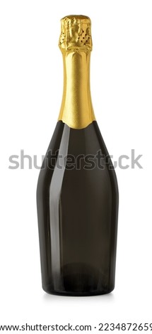 Sparkling  wine bottles, champagne bottle isolated on white  Royalty-Free Stock Photo #2234872659