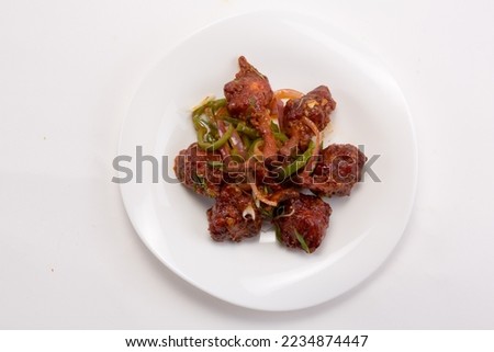 Chicken lollipop, Chinese cuisine pictures, isolated on white background.