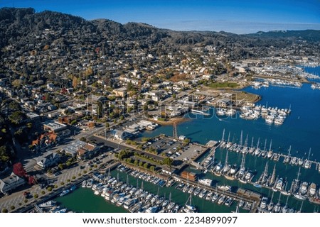 Aerial View of Sausalito, California in the Bay Area Royalty-Free Stock Photo #2234899097
