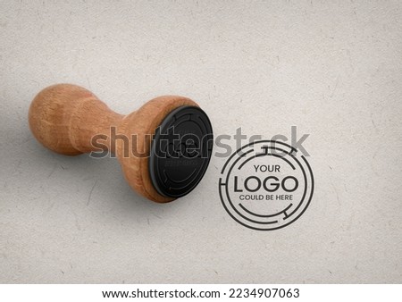 Rubber Stamp Mockup vip logo Royalty-Free Stock Photo #2234907063