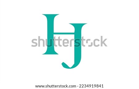 Alphabet letters Initials Monogram logo HJ, HJ INITIAL, HJ letter
