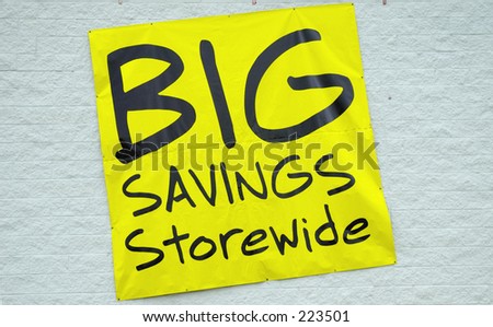Big Savings Sign