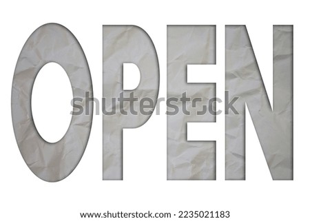 Open text with Torn, Crumpled White Paper on colored background.