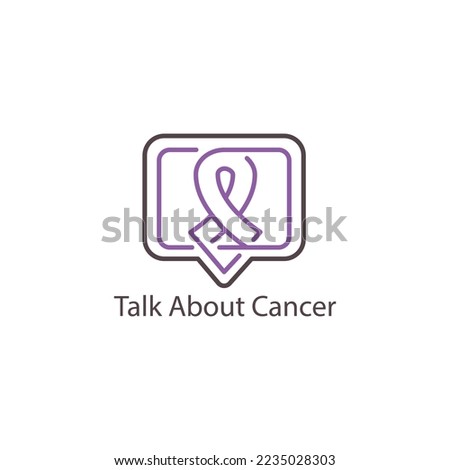 Talk about cancer, epilepsy. Vector icon template