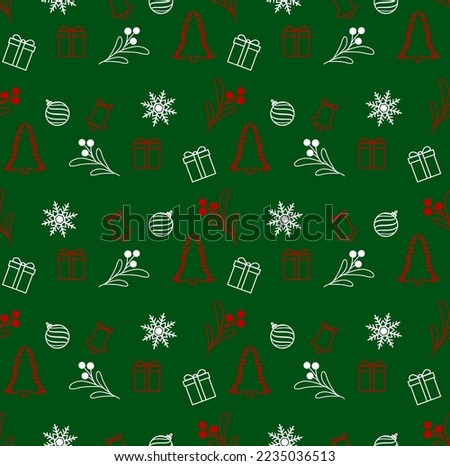 Merry Christmas seamless pattern background. vector.