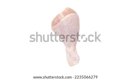 Raw chicken drumstick isolated  on white background Royalty-Free Stock Photo #2235066279