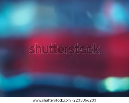 Blurred red and blue light at night for abstract background.
