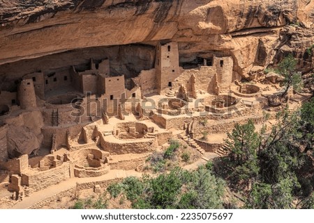Cliff Palace View from the Overlook, Mesa Verde National Park, Colorado Royalty-Free Stock Photo #2235075697