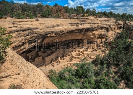 Cliff Palace View from the Overlook, Mesa Verde National Park, Colorado Royalty-Free Stock Photo #2235075701