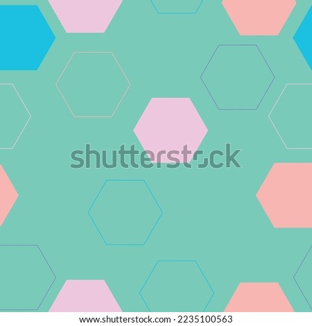 Hexagonal camouflage seamless pattern. Abstract digital geometric military endless camo background texture for fabric and fashion print. Vector illustration. Repeating Pattern Tile Swatch Included.