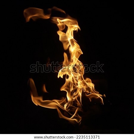 Very beautiful picture of fire on a very dark night