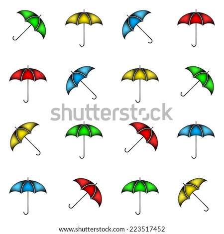 Colorful umbrellas seamless pattern, fashion print background