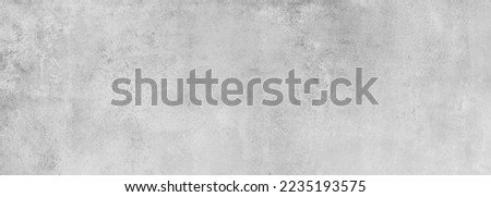 Light gray cement wall texture panoramic background 
