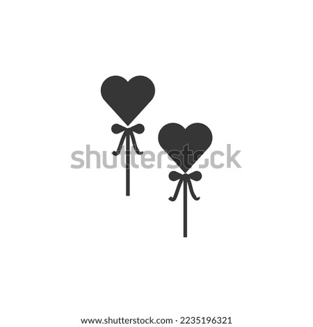 love balloons vector icon for weddings and valentines