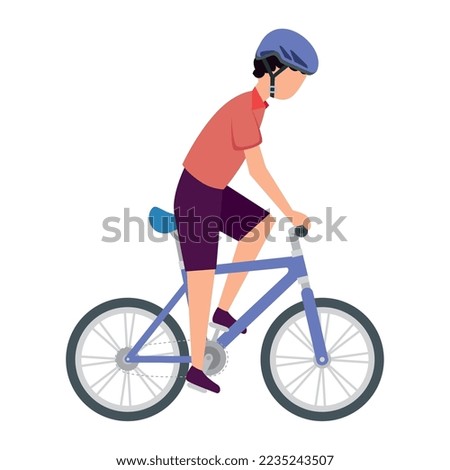 vector image icon of person riding bicycle with white background