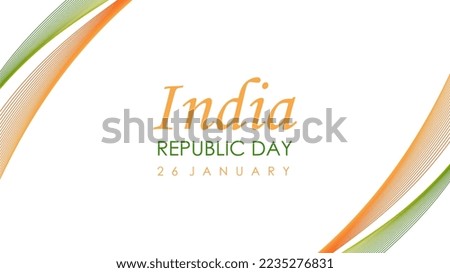 india republic day flat design banner template vector stock