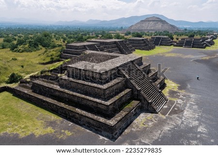 The Pyramid of the Sun, the largest building in Teotihuacan, Mexico  Royalty-Free Stock Photo #2235279835
