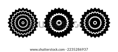 Set of Abstract Decorative Geometric Round Design Elements. Vector Art. Royalty-Free Stock Photo #2235286937