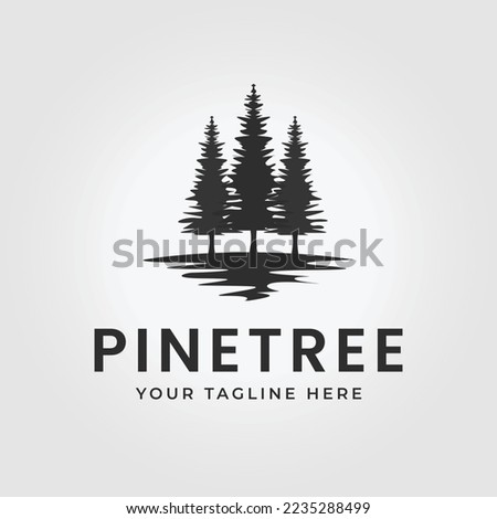 simple pine tree logo icon design illustration vector Royalty-Free Stock Photo #2235288499