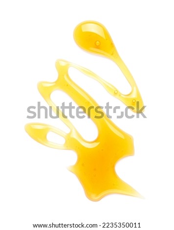Food ingredient sunflower oil stain isolated on white