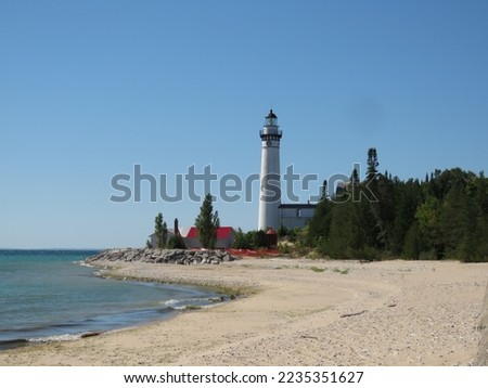 South Manitou Island Lighthouse on Lake Michigan, USA. Royalty-Free Stock Photo #2235351627