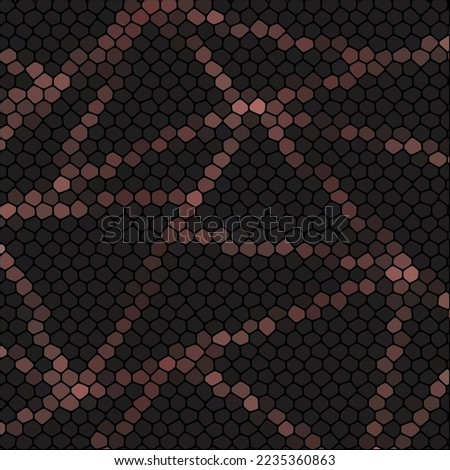 Black background in polygonal style. Mosaic. Pebbles. Vector background.