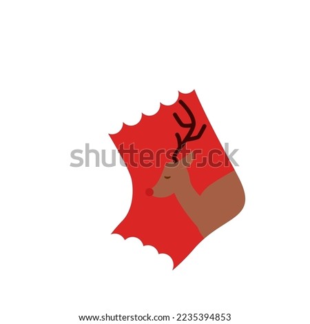 Isolated christmas sock sketch icon Vector