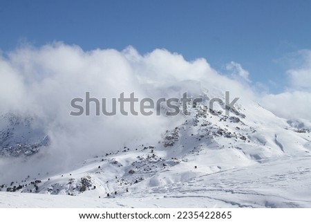 the picture from the summit of one of the mountains of the Taurus mountain range