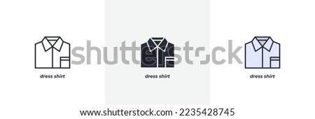 dress shirt icon. Line, solid and filled outline colorful version, outline and filled vector sign. Idea Symbol, logo illustration. Vector graphics Royalty-Free Stock Photo #2235428745