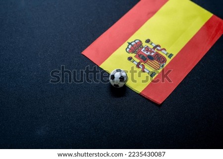 Spain Football with national flags