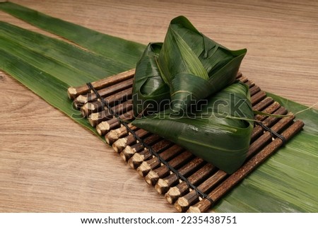 Chinese traditional food Zongzi on the table