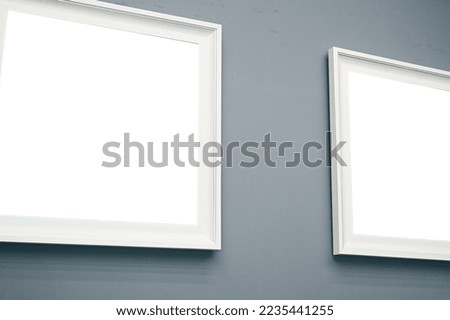 picture frame on gray wall for interior design