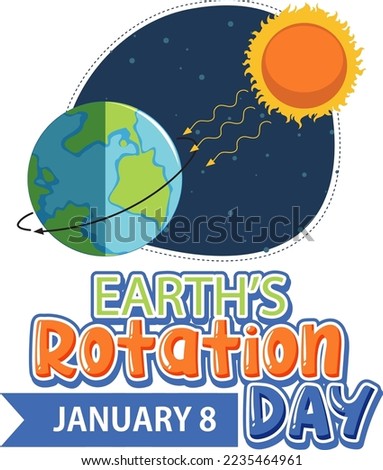 Earth Rotation Day Banner Design illustration