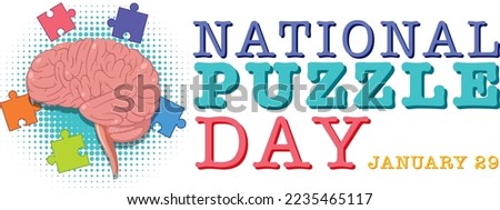 National Puzzle Day Banner Design illustration