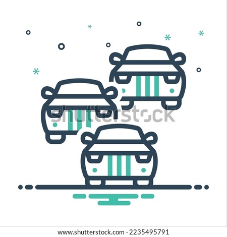 Vector colorful mix icon for fleet Royalty-Free Stock Photo #2235495791