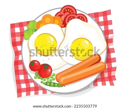 Breakfast concept vector illustration graphic design