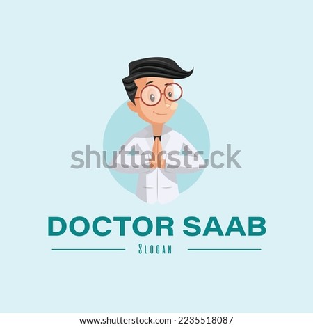 Doctor saab vector mascot logo template.