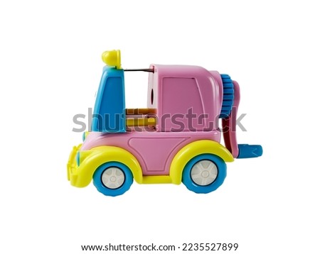 pencil sharpener model toy car colorful pastel.